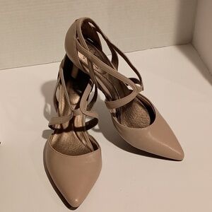 Lift Stride Soft Systems Strapy Heels Faux Leather